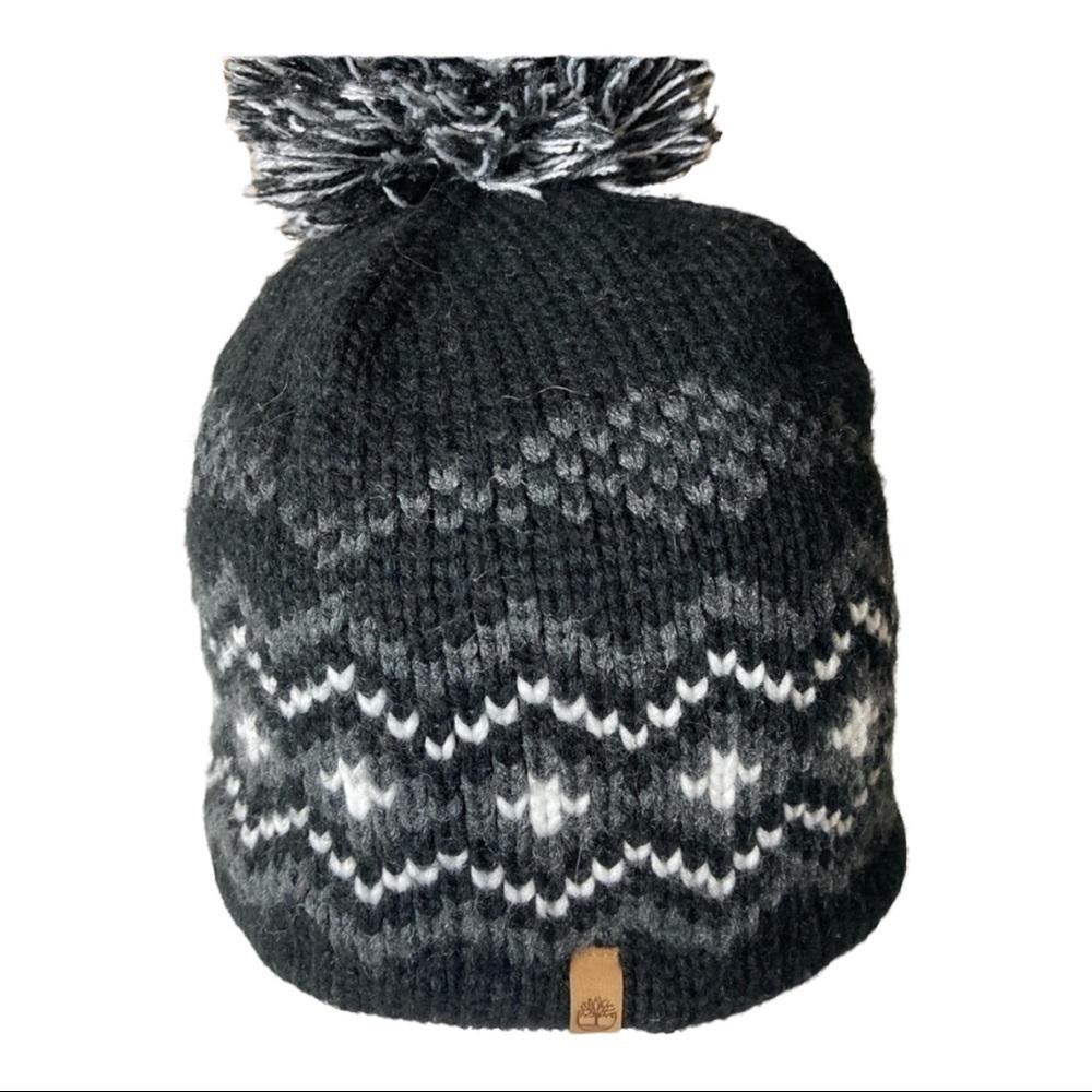 Timberland lined pompom hat